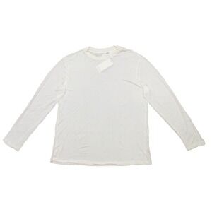 SPRWMN Los Angeles Long Sleeve  T Shirt Women's XL White‎ Top Lightweight Sheer